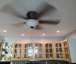 Kitchen ceiling and cabinetry area freshly painted - interior painting.